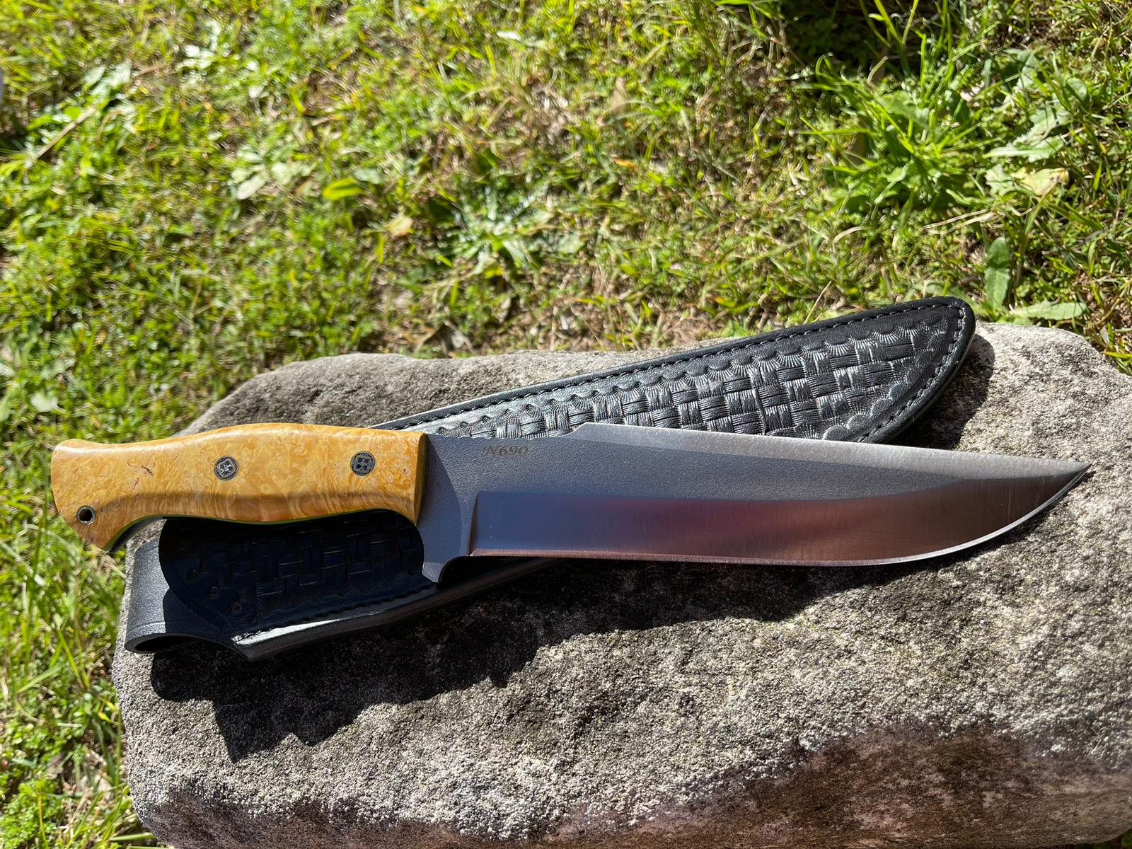 32CM HAND MADE N690 STEEL OUTDOOR KNIFE - EX Knives