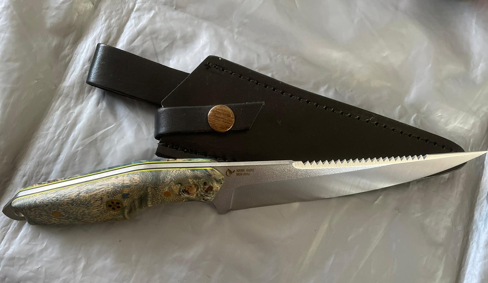 27.5CM HAND MADE N690 STEEL OUTDOOR KNIFE - EX Knives