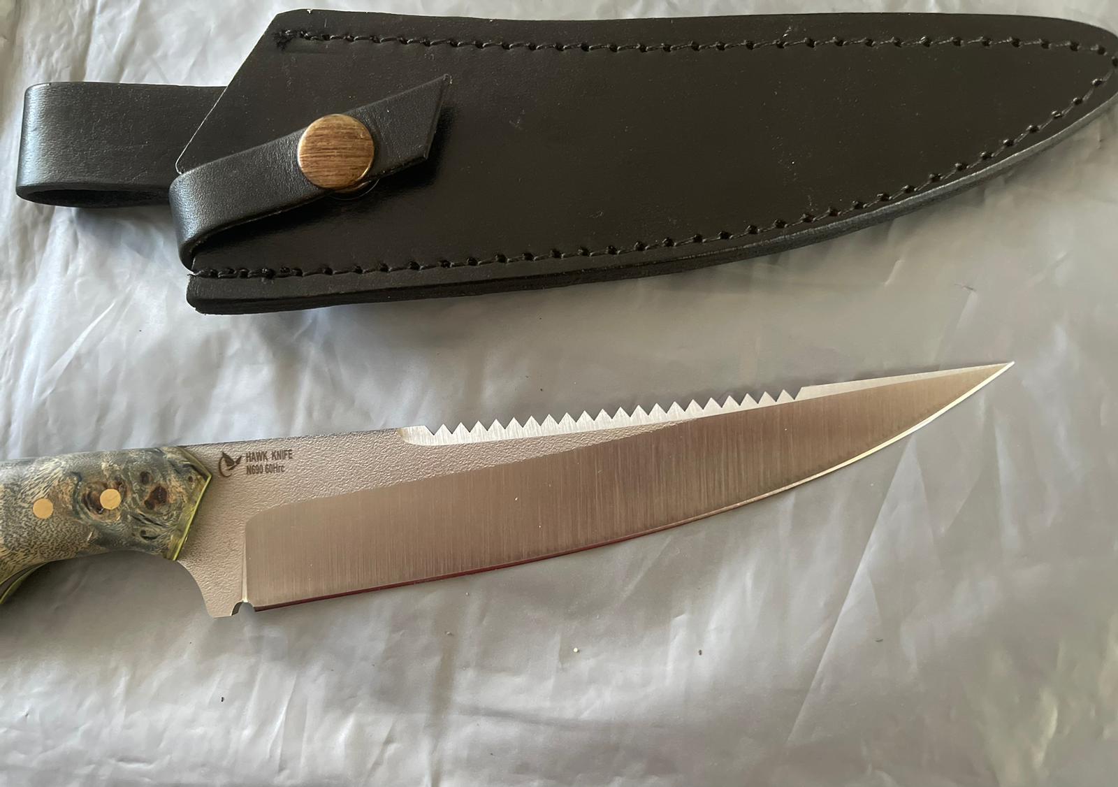 27.5CM HAND MADE N690 STEEL OUTDOOR KNIFE - EX Knives